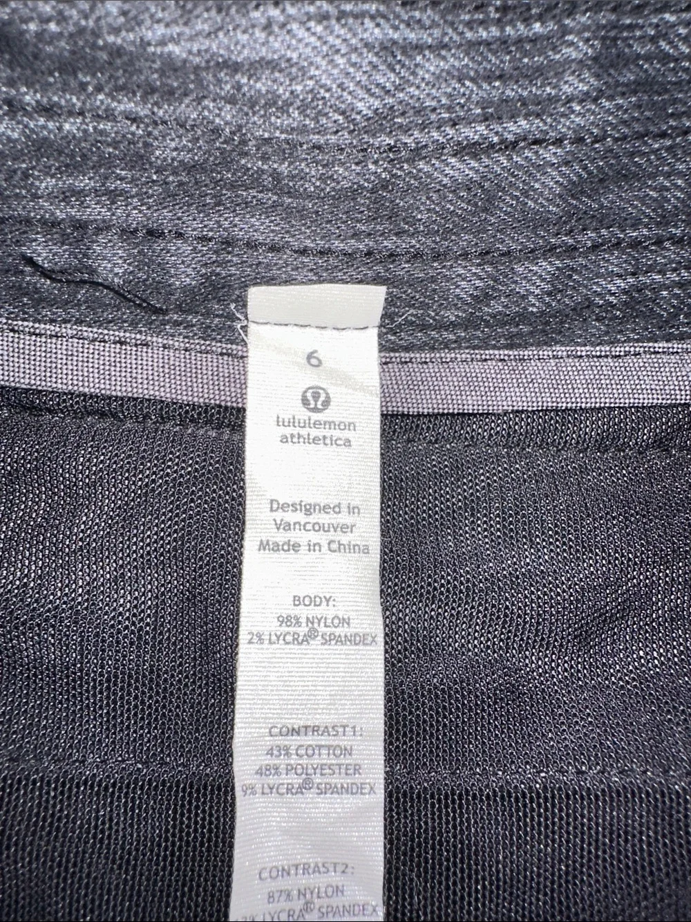 lululemon athletica Two-Tone Gray & Black Athletic Shorts